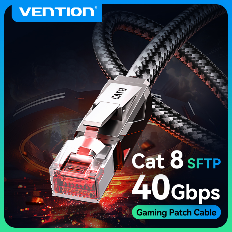 Gaming Console Cabinet - Vention Cat8 câble Ethernet 40Gbps 2000MHz