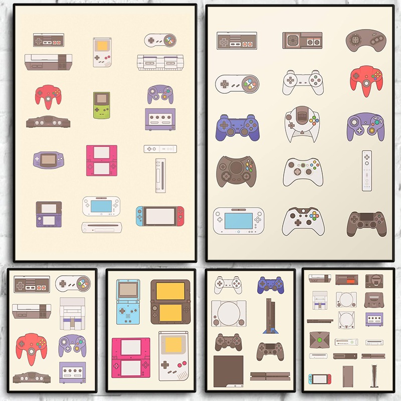 Gaming Console Picture - Affiche d'évolution de jeu vidéo portable