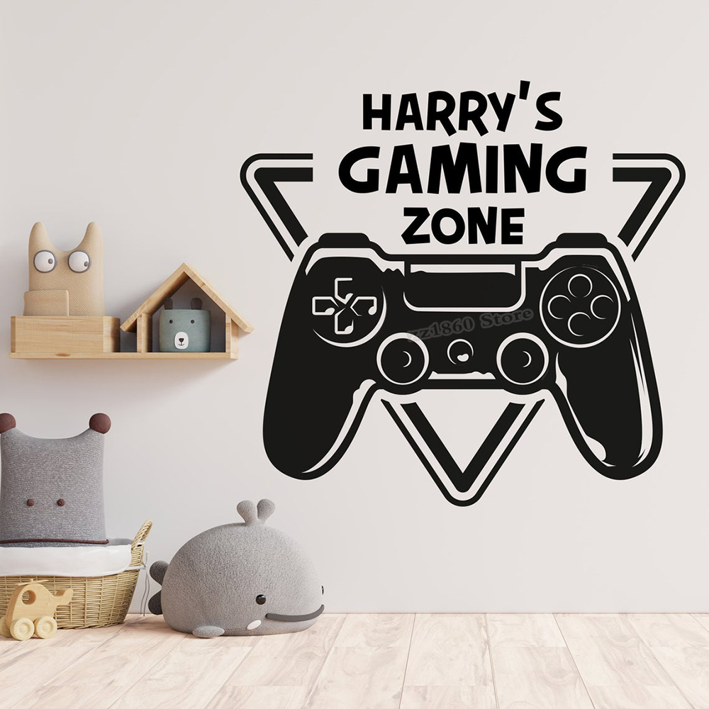 Gaming Console Cabinet - Autocollant mural de Zone de jeu