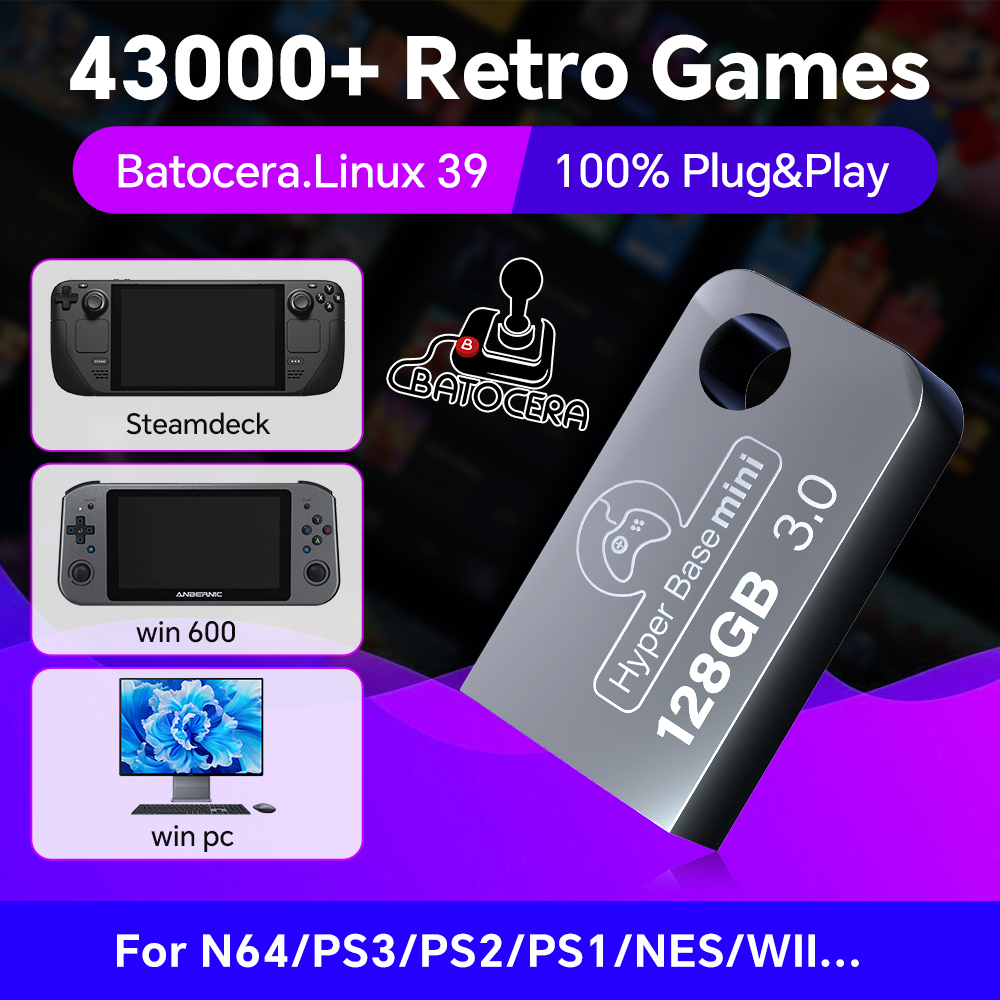 Gaming Console Station - Batocera 128G clé USB pour Windows