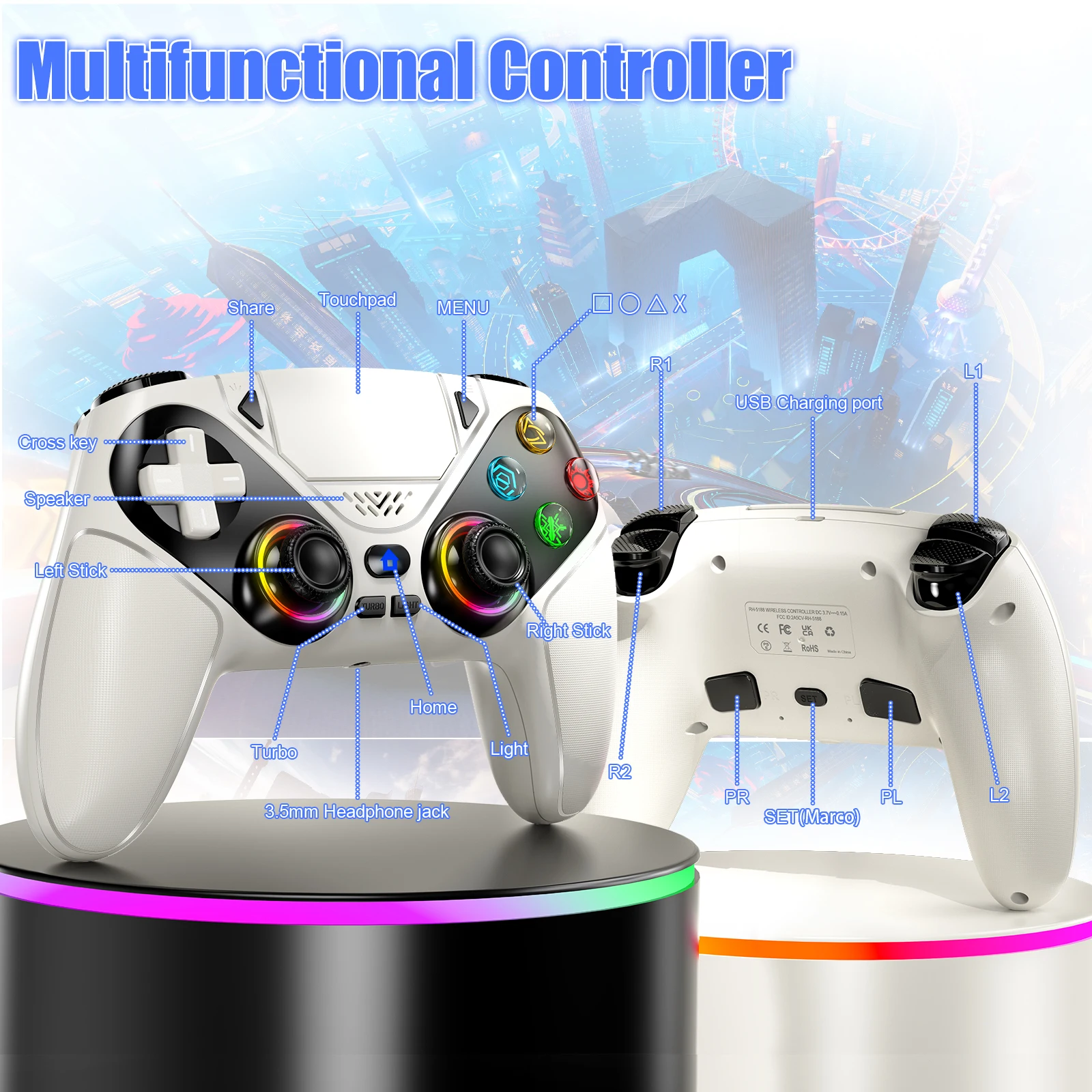 Manette sans fil pour Playstat - Gaming Console Cabinet avis et prix