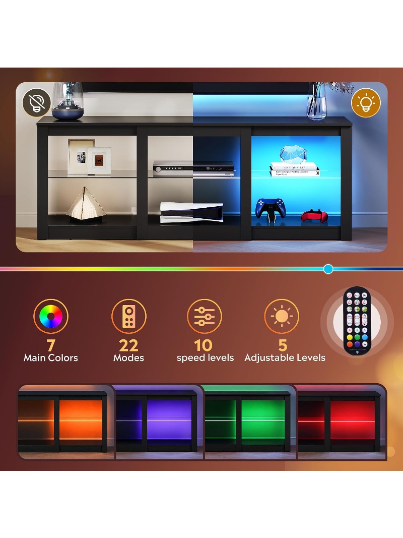 Meuble TV LED 58 pouces, centr - Gaming Console Tv Stand avis et prix