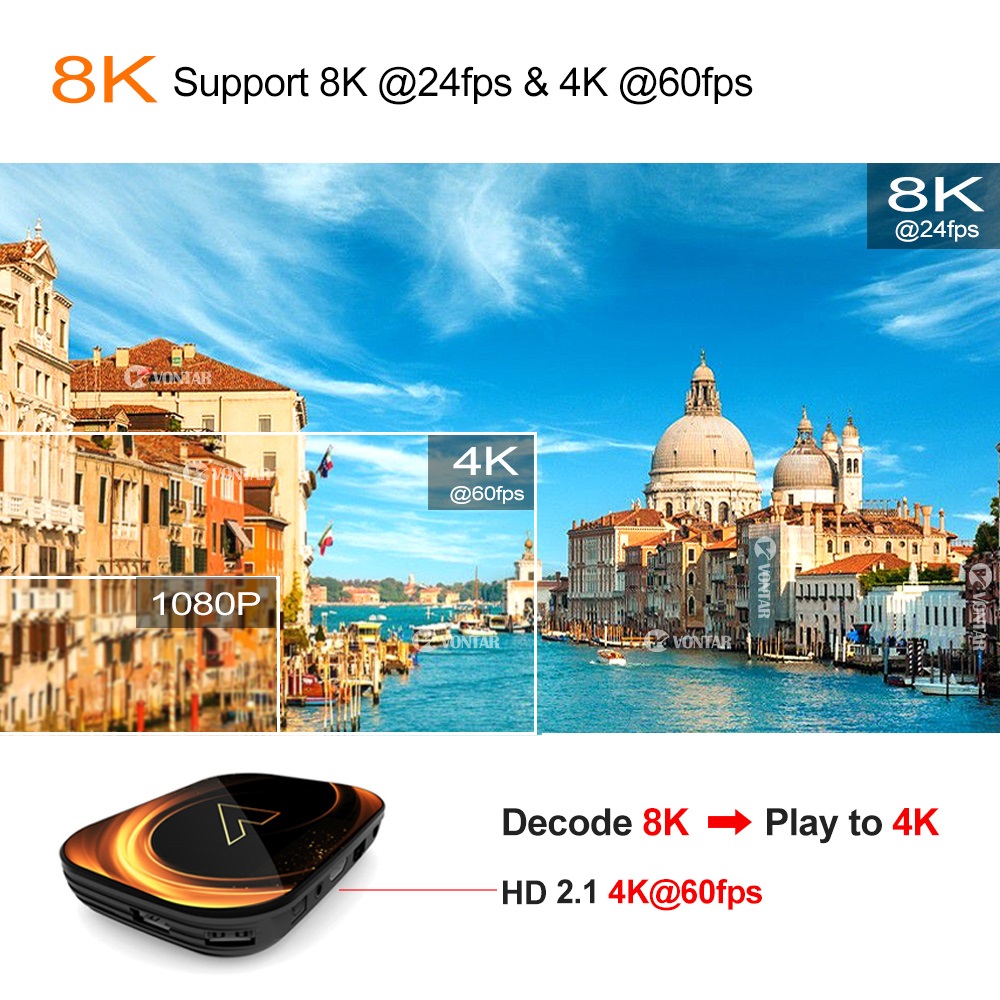 VONTAR X3 4GB 32GB 8K TV BOX A - Gaming Console Tv Stand avis et prix