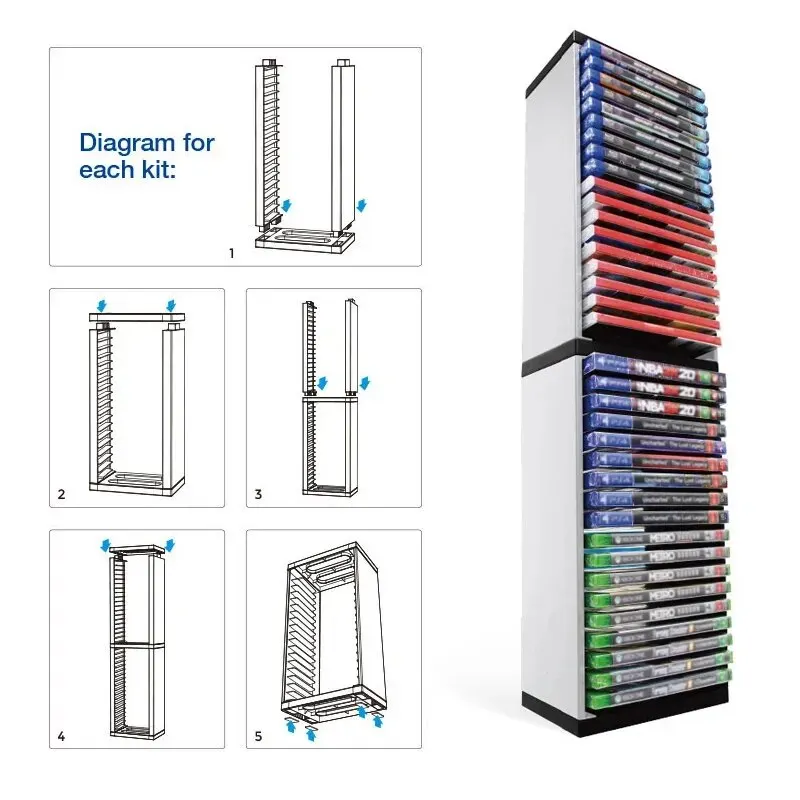 Tour de stockage de disque de  - Gaming Console Cabinet avis et prix