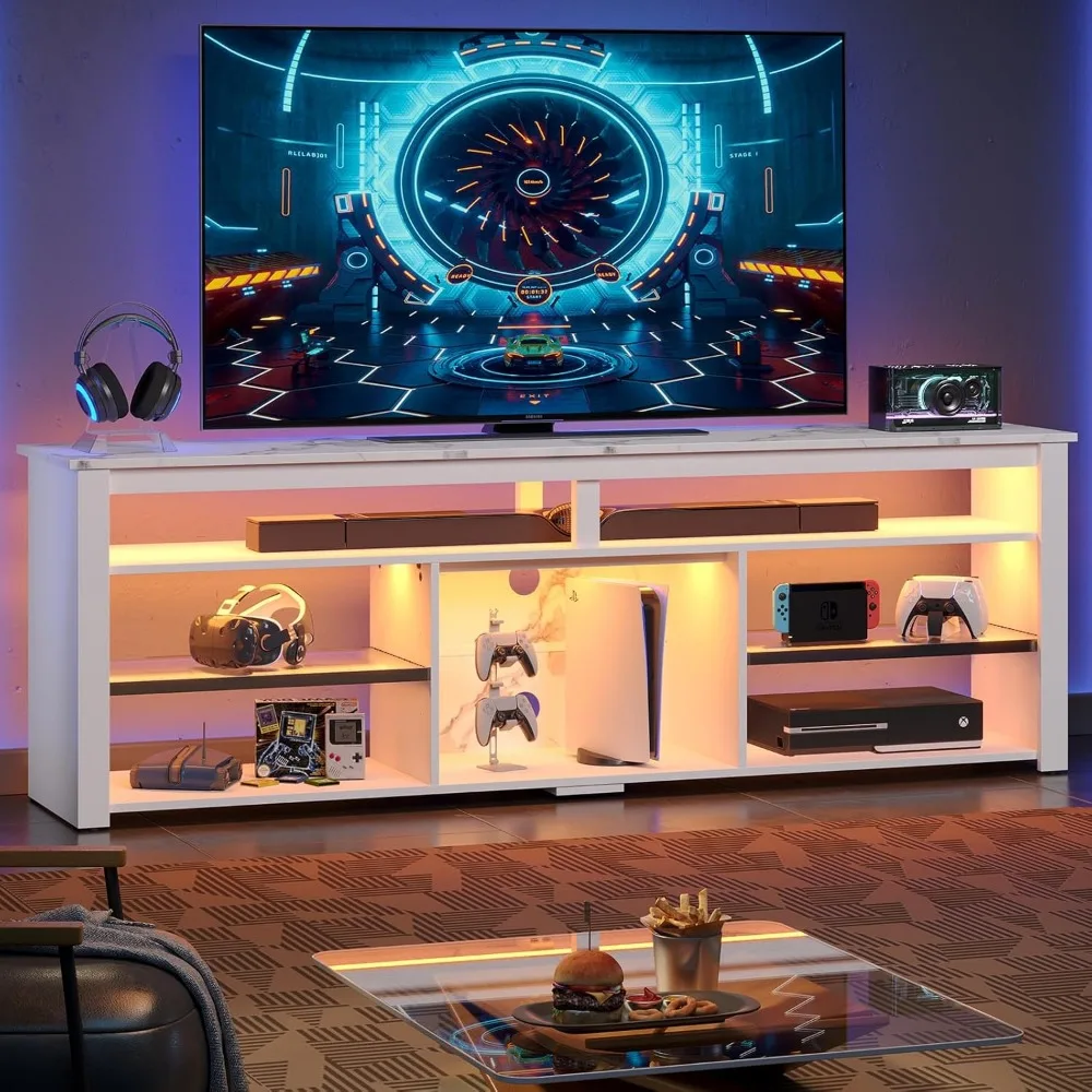 Meuble TV pour TV 75 pouces, c - Gaming Console Tv Stand avis et prix