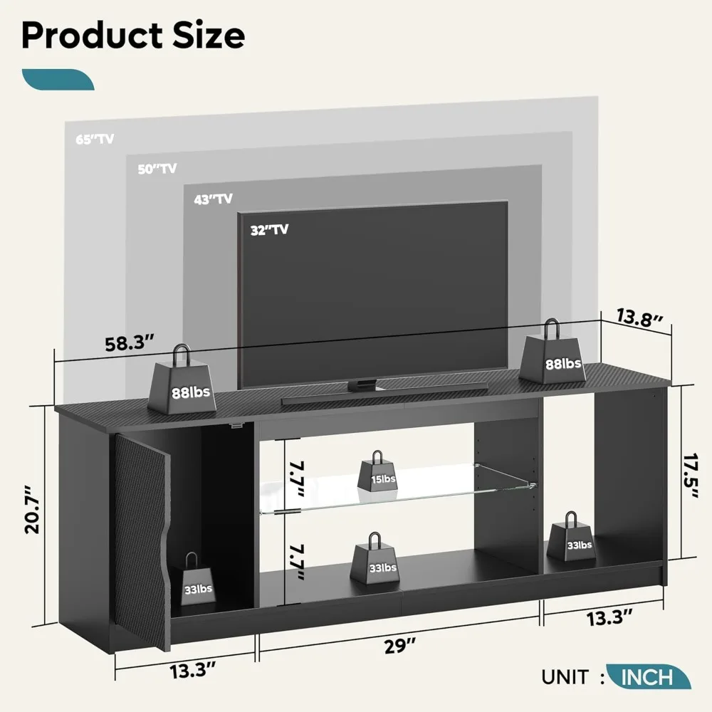 Centre de divertissement LED B - Gaming Console Tv Stand avis et prix