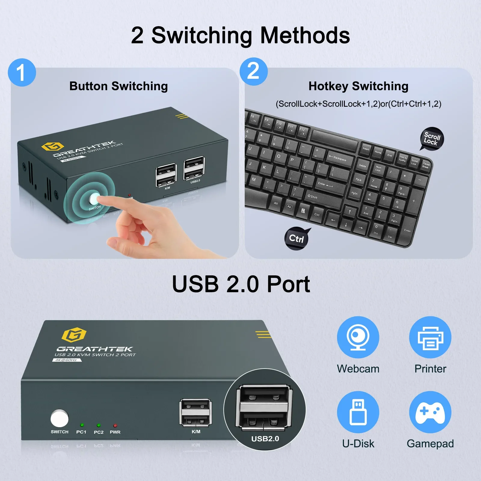 Commutateur KVM 2/4/8 ports HD - Gaming Console Latest avis et prix