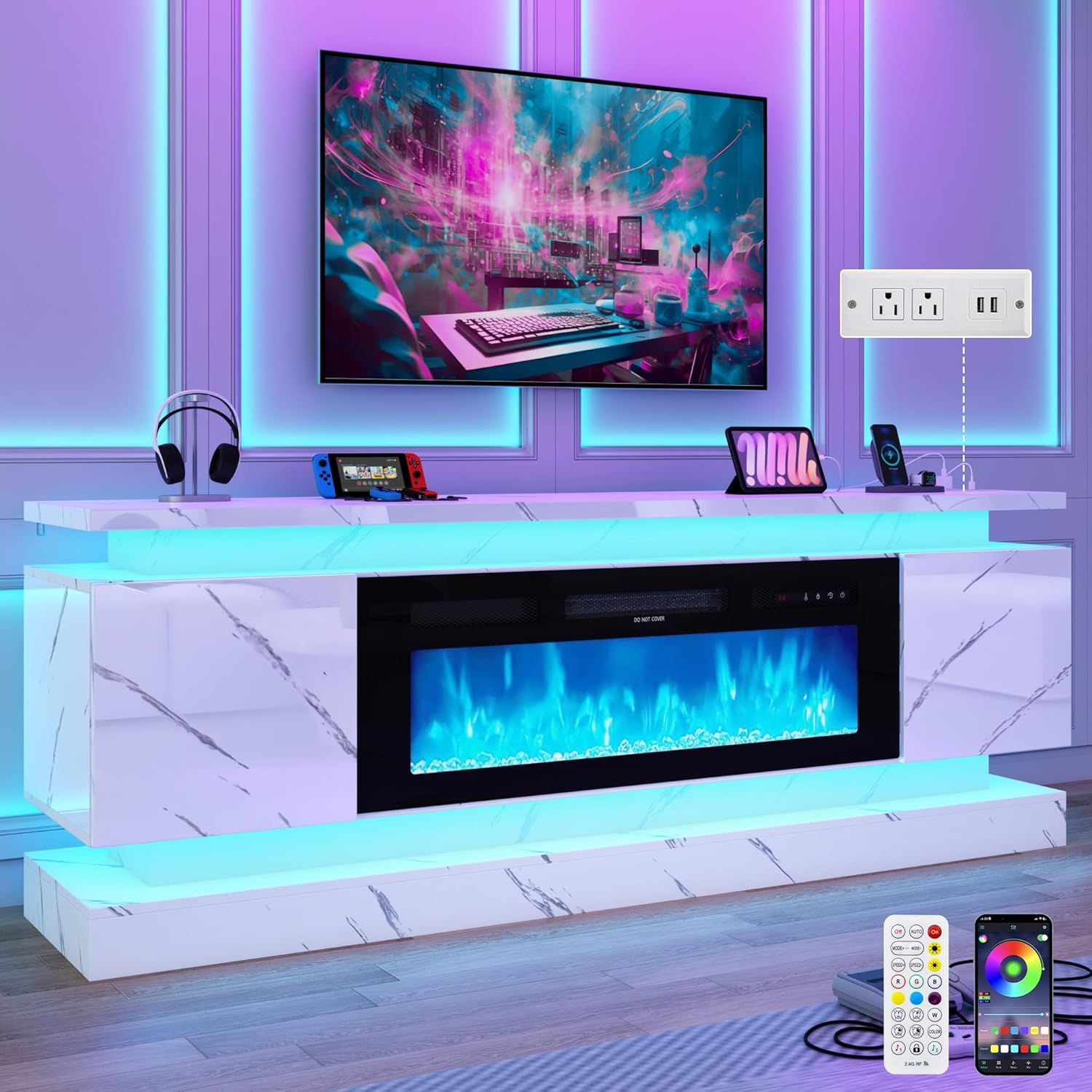 Supports TV LED 71 pouces avec - Gaming Console Tv Stand avis et prix