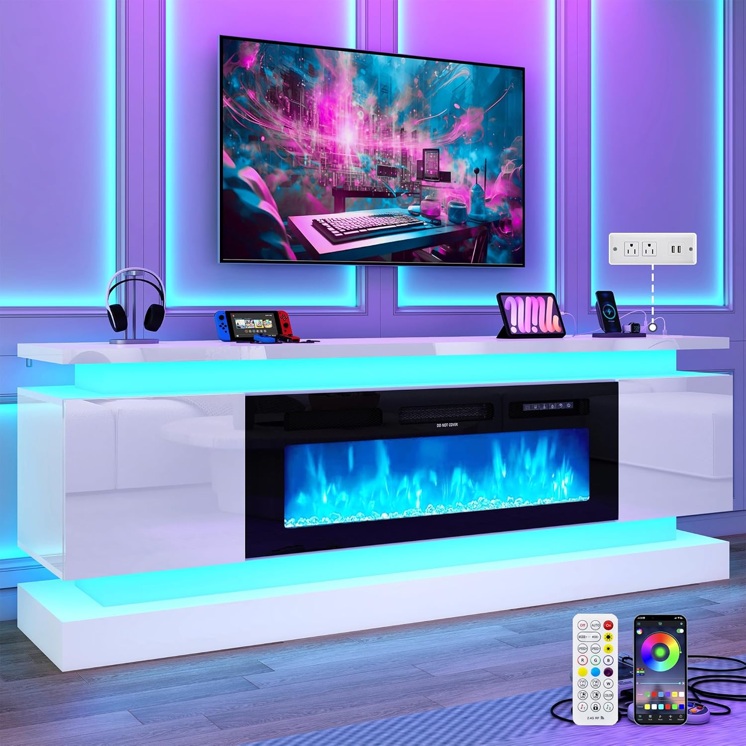 Supports TV LED 71 pouces avec - Gaming Console Tv Stand avis et prix