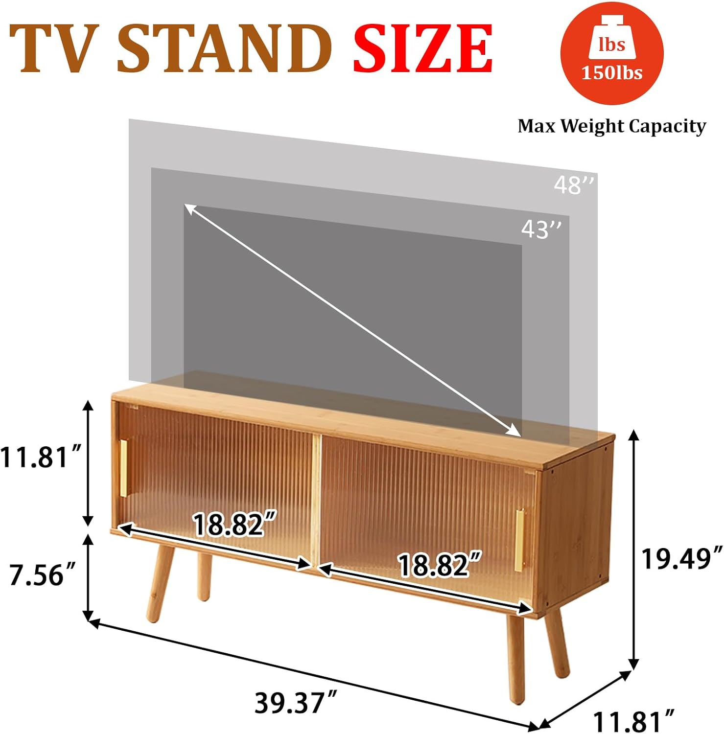 Meuble TV en bambou pour télév - Gaming Console Tv Stand avis et prix