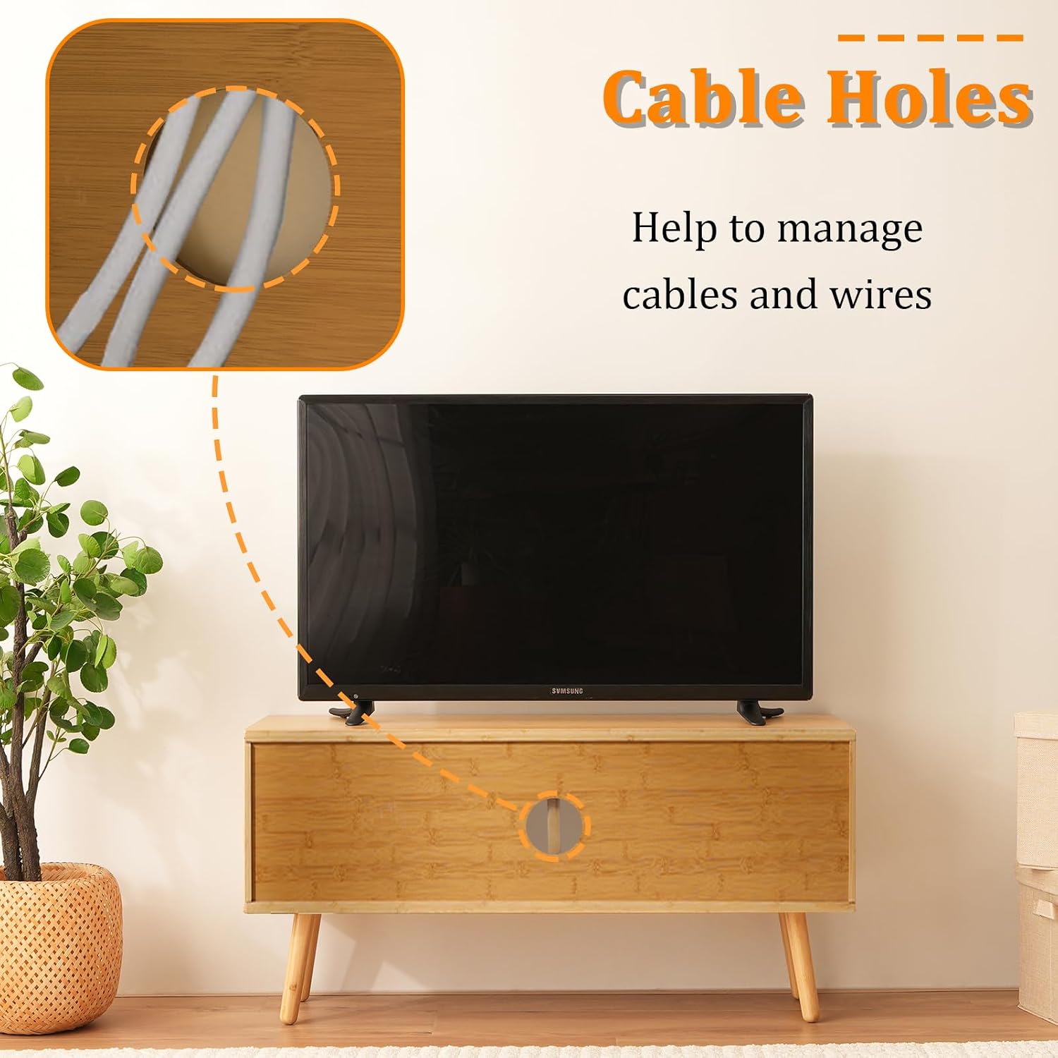 Meuble TV en bambou pour télév - Gaming Console Tv Stand avis et prix