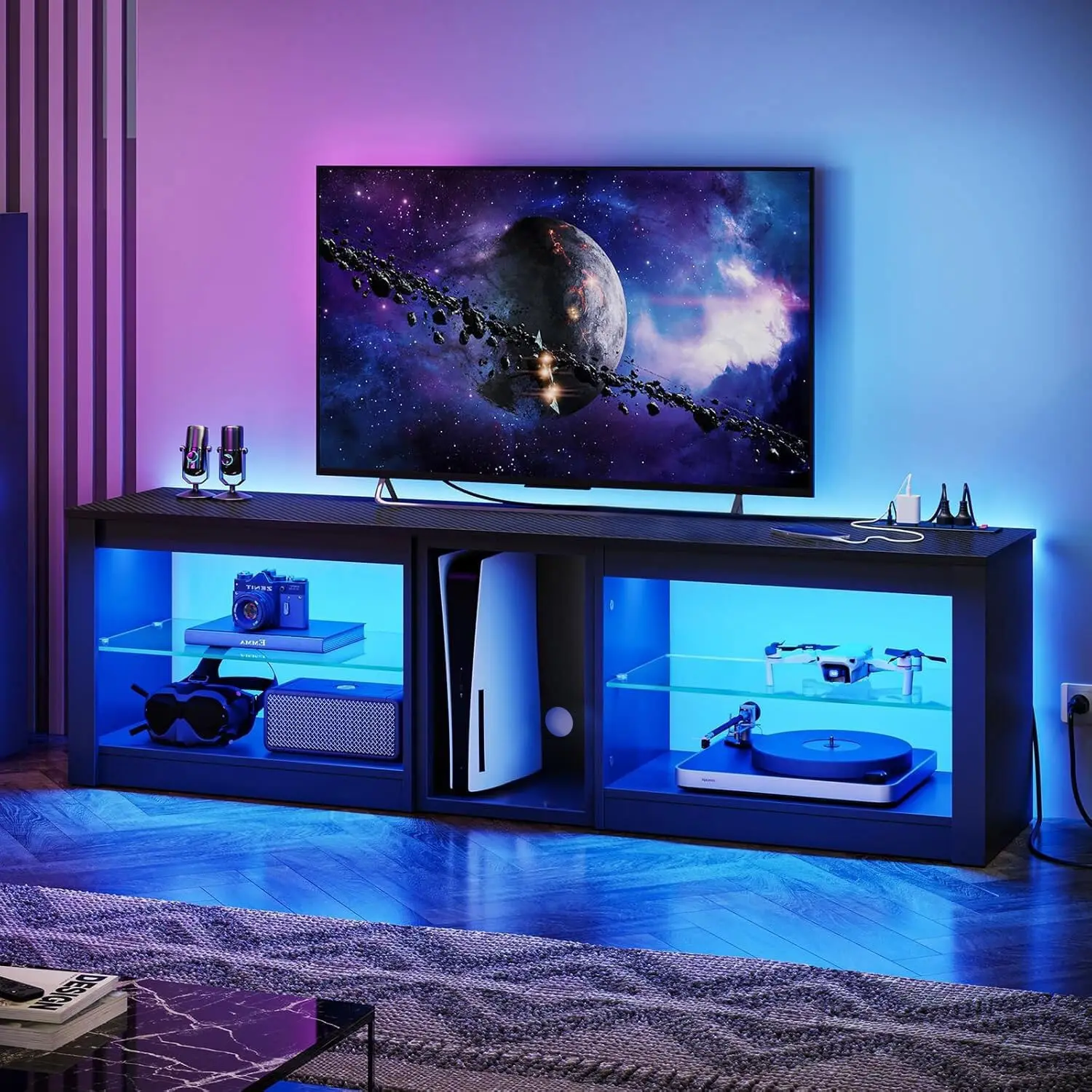 Meuble TV pour PS5 avec prises - Gaming Console Tv Stand avis et prix