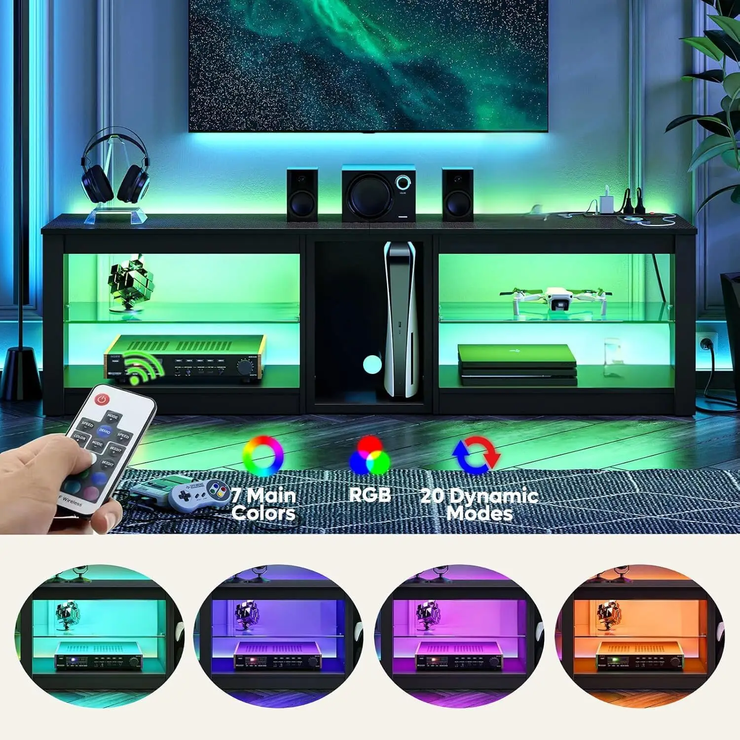 Meuble TV pour PS5 avec prises - Gaming Console Tv Stand avis et prix